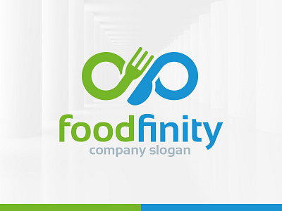 Food Infinity Logo Template food fork infinity knife logo template vector