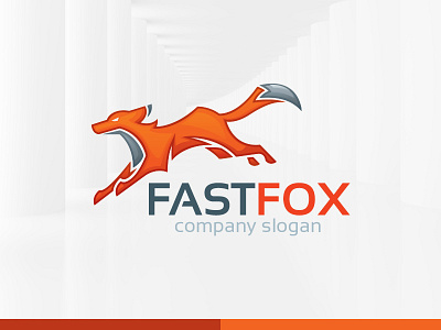 Fast Fox Logo Template design fast fox logo template vector