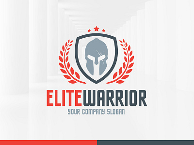 Elite Warrior Spartan Logo crest helmet logo spartan template vector warrior