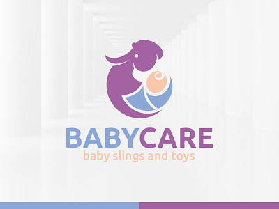 Baby Care Logo Template baby care company logo mother slings template vector