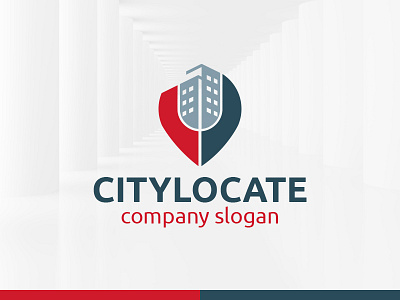 City Locate Logo Template app buildings city estate locator logo pin real template vector