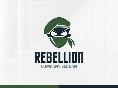 Rebellion Logo Template army logo mask rebel revolution skull soldier vector villain