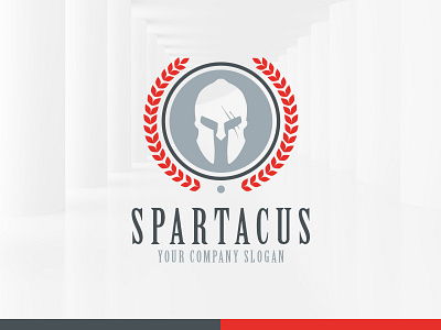 Spartacus Spartan Helmet Logo Template