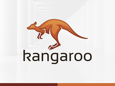 Kangaroo Logo Template australian buy design jump kangaroo logo sale template vector