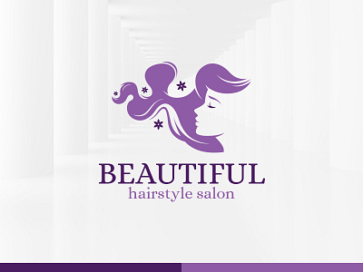 Beautiful Hair Salon Logo Template blog company fashion hair head logo salon style vector woman