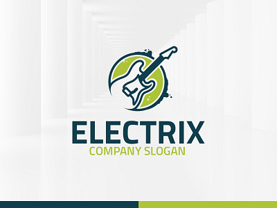 Electric Guitar Logo Template