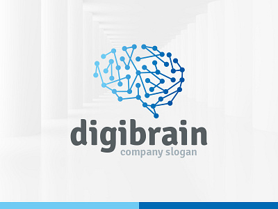 Digi Brain Logo Template