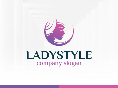 Lady Style Logo Template girl head lady logo template vector woman