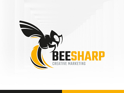 Bee Sharp Logo Template bee exclusive logo stocklogo template vector wasp