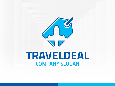 Travel Deal Logo template airplane deals logo price tag template tickets travel vector