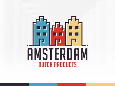 Amsterdam Houses Logo Template