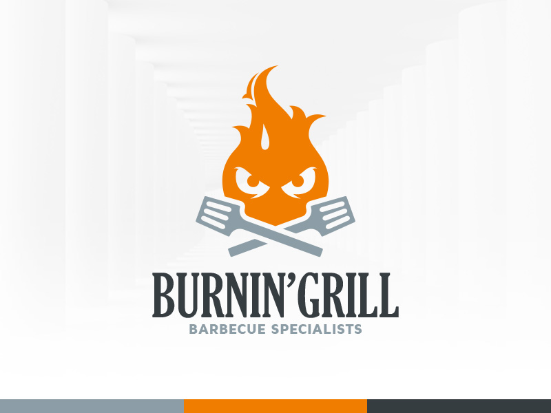 Burning Grill Logo Template by Alex Broekhuizen on Dribbble