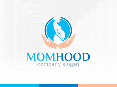 Mom Hood Logo Template care caring logo mother pregnancy pregnant psd template vector