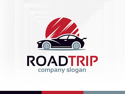 Road Trip Logo Template car logo sports car sun template vector