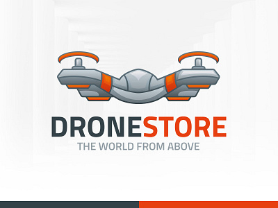 Drone Store Logo Template 3d drone logo sale stocklogo vector