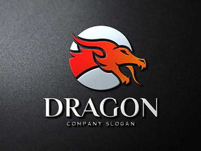 Dragon Head Logo Template dragon eps head logo psd template vector