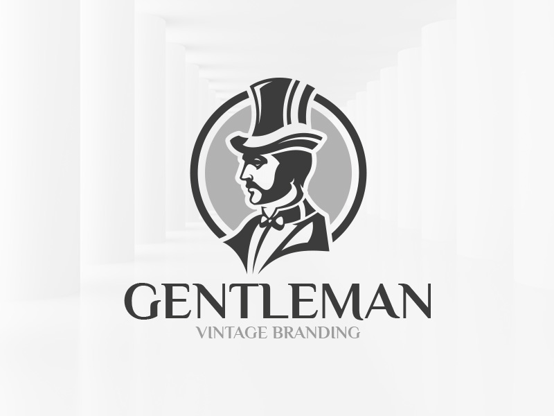 gentleman vintage logo, icon and symbol, with emblem vector illustration  design 9288079 Vector Art at Vecteezy