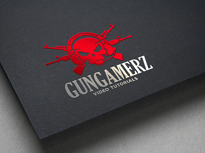 Gun Gamers Logo Template brand eps gamer gun headset logo psd rifles skull template vector
