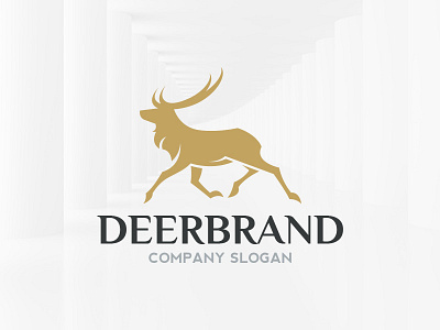 Deer Brand Logo Template deer logo sale silhouette template vector