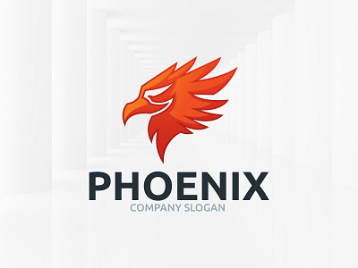 Phoenix Head Logo Template bird eagle head logo phoenix template vector