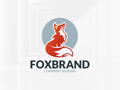 Fox Brand Logo Template brand design fox logo sale template vector