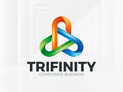 Triple Infinity Logo Template 3d infinity logo sale symmetry template triangle triple