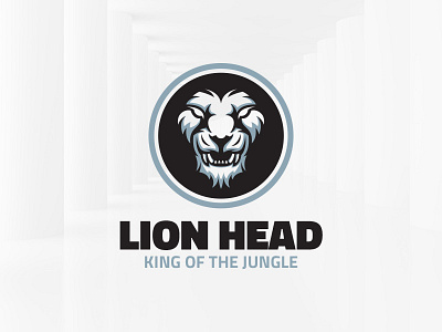 Lion Head Logo Template brand eps head icon lion logo psd sale template vector