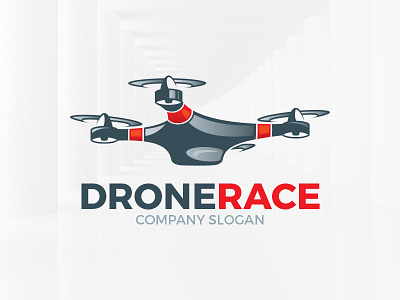 Drone Race Logo Template 3d design drone logo psd quadcopter sale template vector