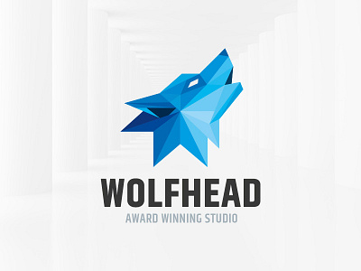 Wolf Head Logo Template head logo polygon template vector wolf