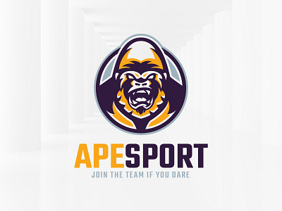 Ape Sport Logo Template ape gorilla logo monkey sale silverback template vector