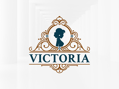 Royal Victoria Logo Template crest logo luxury template vector victoria victorian woman