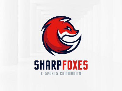 Sharp Fox Logo Template esports fox gaming logo sale sharp template vector