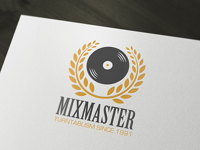 Mixmaster Logo Template brand corporate deejay dj identity logo mixmaster music producer royal template vinyl