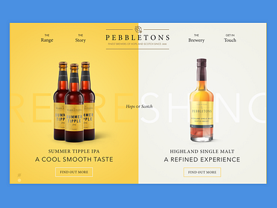 Concept for Brewery Website brewery website yellow