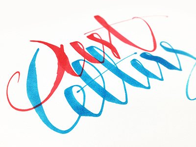 One line calligraphy practice