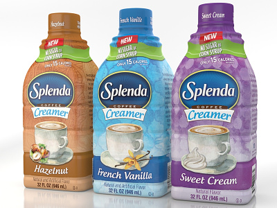 Splenda Creamer Bottles 3d 3d packages