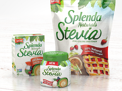 Splenda Stevia Family 3d 3d packages 3d render