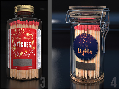 Holiday Matches 3d 3d 3d modeling 3d packages 3d render holiday matches package