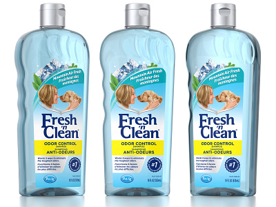 Fresh 'n Clean Odor Control Shampoo - 3D Renders