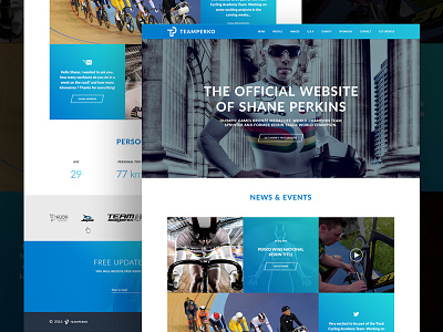 Olympian Cyclist's Website cycling grid olympic sport ui ux video website