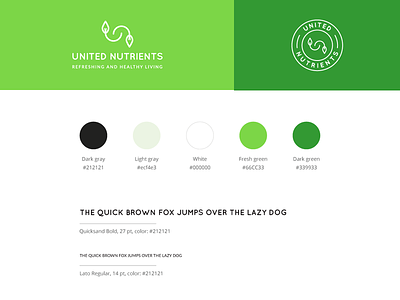Nutrients Green Logo circular color palette green logo design branding