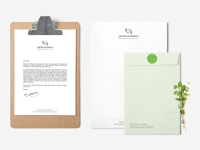 Green Branding branding envelope hand made identity letterhead logo organic plant print stationery sticker
