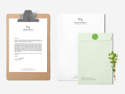 Green Branding branding envelope hand made identity letterhead logo organic plant print stationery sticker