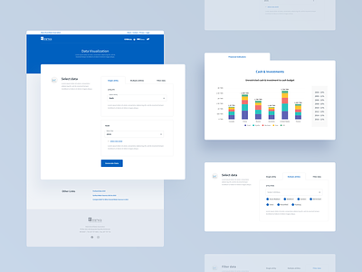 Data visualization page for MRWA blue clean data data visualization filter responsive website ui components website