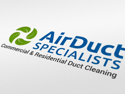 AirDuct Specialist air breath clean duct logo vent