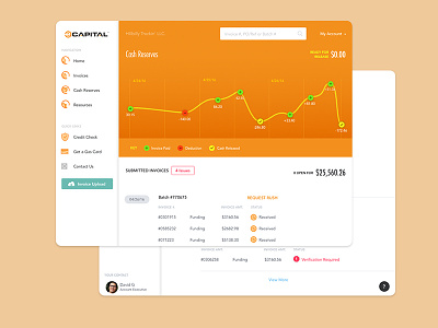 Finance Dashboard dashboard data-viz finance orange ui