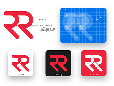 Personal Logo branding logo personal rico robinson rr