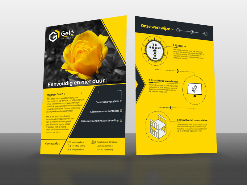 Gélé corporate flyer mockup flower corporate paper a5 design mockup flyer wholesale