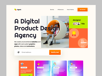 Design agency landing page