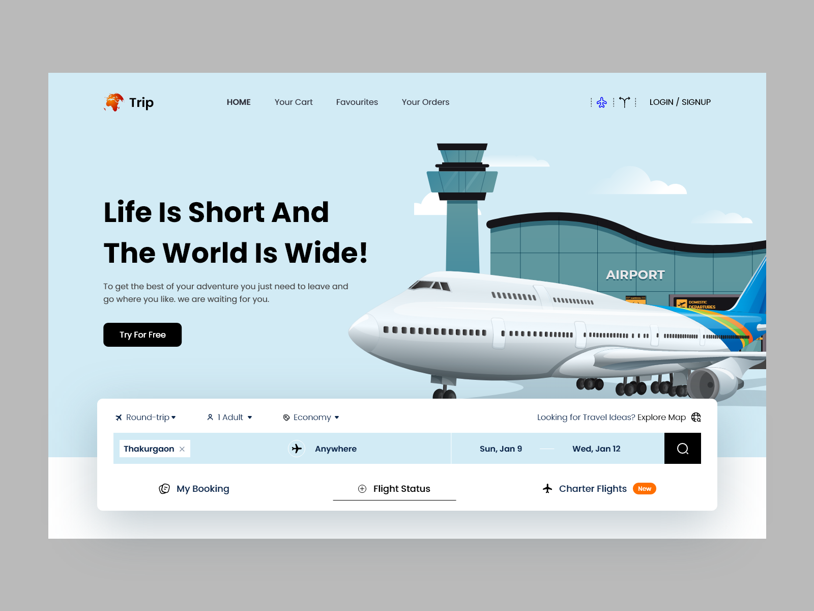Air Ticket Booking Website by UI Zones on Dribbble